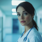 A Confident Female Nurse in A Hospital Corridor, Symbolizing Career Advancement Opportunities for Nurses